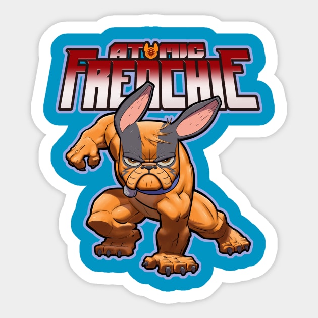 Atomic Frenchie Sticker by TomMcWeeney